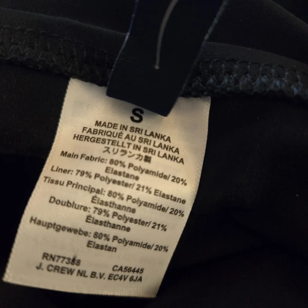 J. Crew V-Neck Ruched One-Piece Swimsuit Bathing Suit Small Medium Large Black - Picture 6 of 13